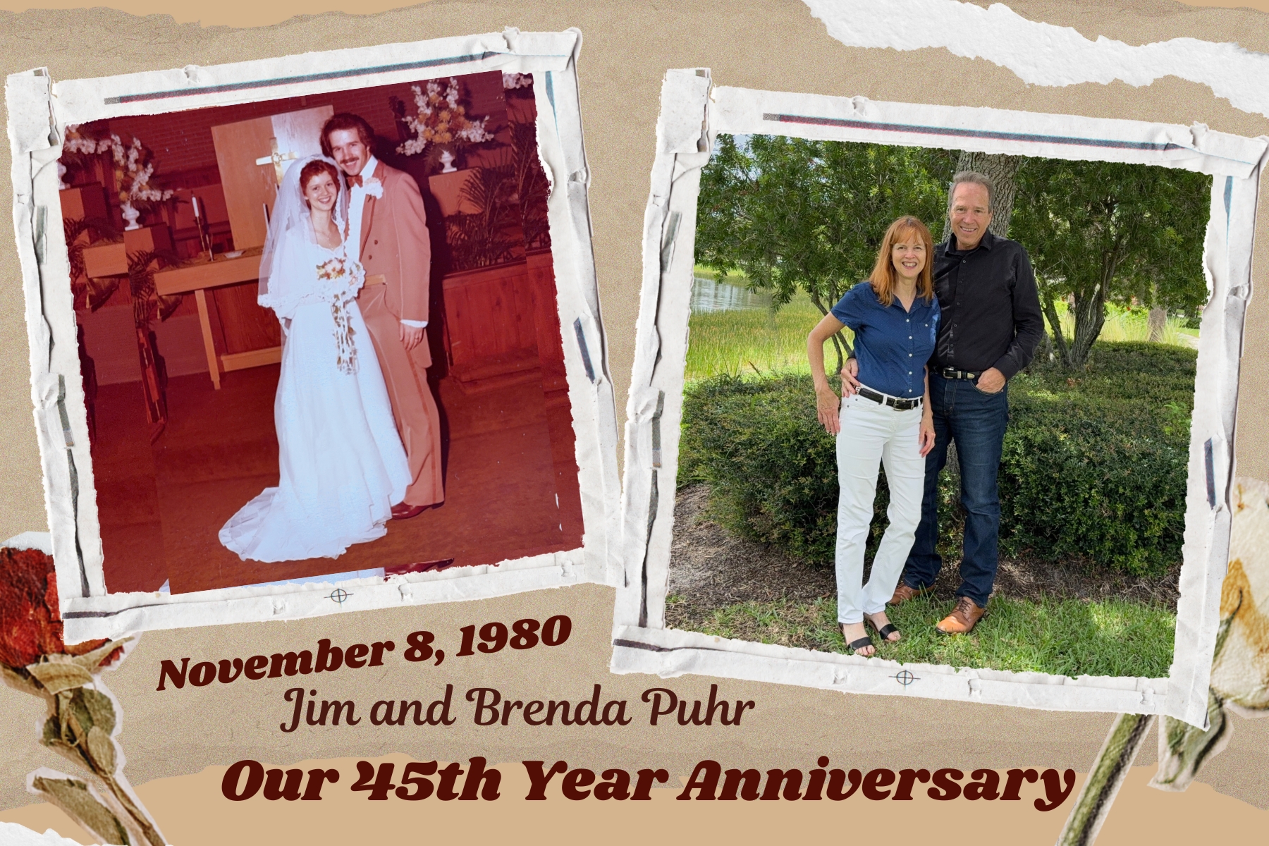 November Special Update – Our 45th Wedding Anniversary